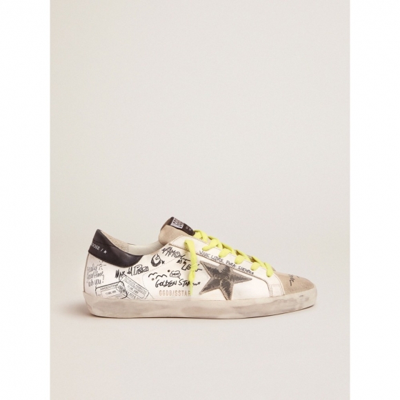 Women's Journey Super-Star sneakers with graffiti